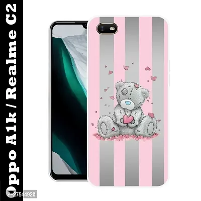 Satyman Designer Printed Back Case Cover for Oppo A1k / Realme C2 (Multicolor, Dual Protection, Silicon, Pack of: 1)
