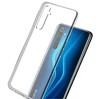 Satyman Transparent Back Case Cover For Realme 6 Pro (Transparent, Grip Case, Silicon)-thumb2