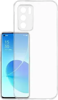 Satyman Transparent Back Case Cover For Oppo Reno 6 Pro 5G (Transparent, Grip Case, Silicon)-thumb1