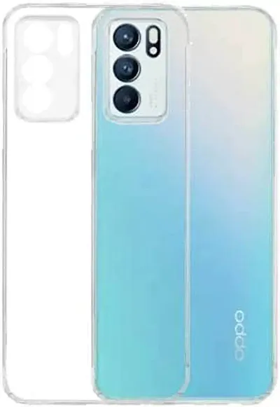RRTBZ Transparent Soft Silicone TPU Flexible Back Cover Compatible for Oppo Reno6 5G with Phone Holder Gel PAD