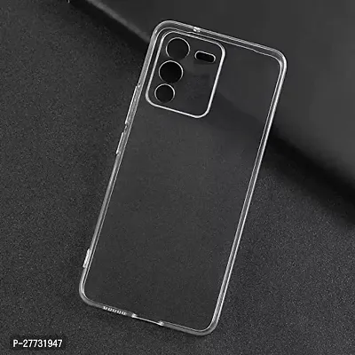 Satyman Transparent Back Case Cover For Vivo V25 Pro (Transparent, Grip Case, Silicon)-thumb3