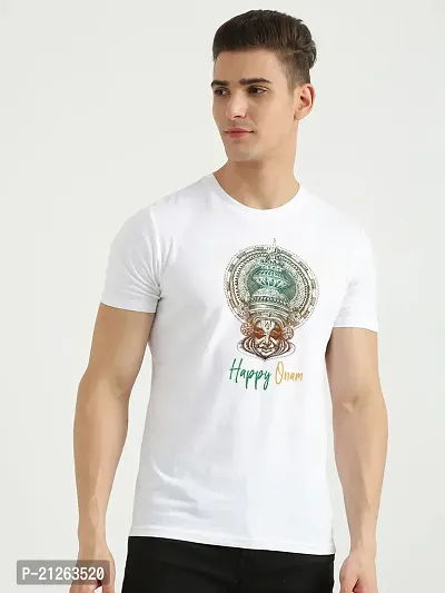 Stylish Fancy Cotton Printed Round Neck T-Shirts For Men-thumb0