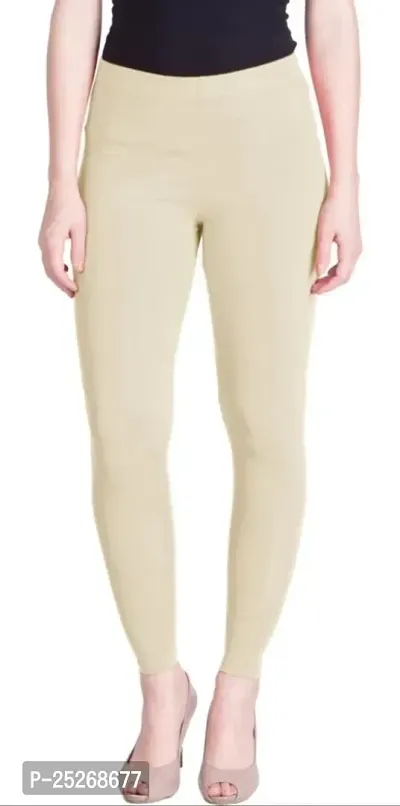 Elegant Cotton Solid Leggings For Women And Girls-thumb0