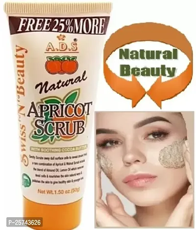 Natural Apricot Scrub With Soothing Cocoa Butter (Pack Of 1) (50G) Scrub (50 G)-thumb0