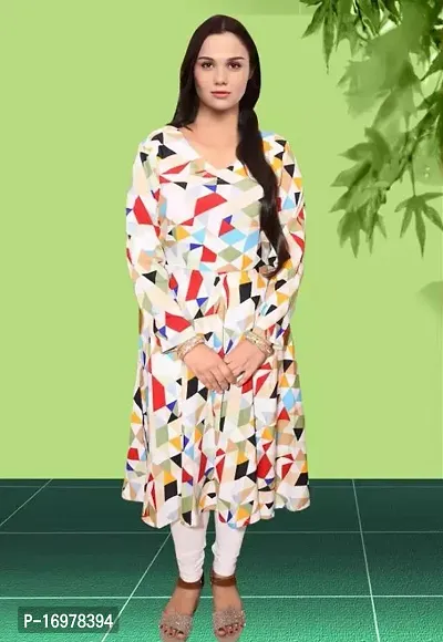 Stylish White Rayon Kurta For Women