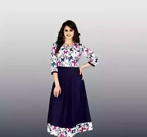 Stylish Crepe Casual Kurta Dress