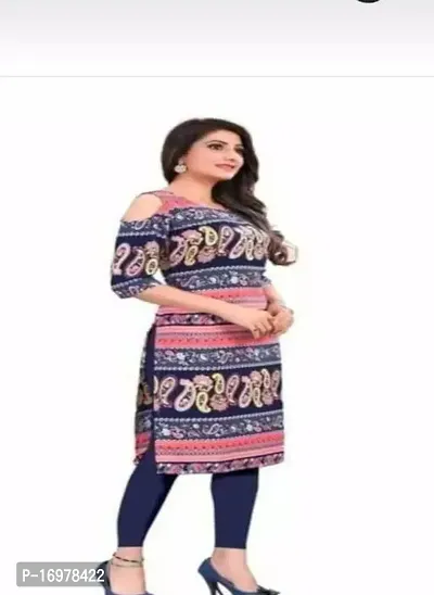 Stylish Blue Art Silk Kurta For Women-thumb0