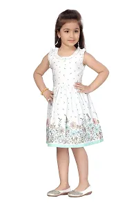 baby wish Girl Dress Knee Length Frock Floral Prints Girls Flutter Wings Sleeve Dress Girls Cotton Frock TOP (Blue Floral Frocks, 9-10Y)-thumb3
