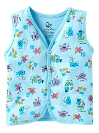 baby wish Baby Clothes Set for Kids Pure Cotton Snap Front Button Open Sleeve Less Jabla Vest T-Shirt Infant Dress Newborn Jhabla Pajama Set Kids Vest Theme Set of 6-thumb2