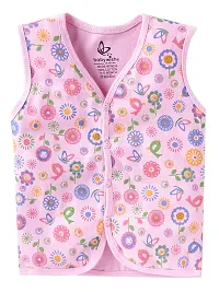 baby wish Baby Clothes Set for Kids Pure Cotton Snap Front Button Open Sleeve Less Jabla Vest T-Shirt Infant Dress Newborn Jhabla Pajama Set Kids Vest Set of 5-thumb1