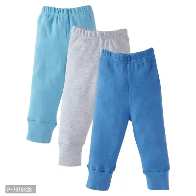 baby wish Kids Pajama Baby Pajamas for Kid’s Leggings Combo Set Pant for Boy's and Girl's with Elastic Waist Newborn Baby Unisex Trackpant & Lowers for Toddlers 100% Cotton Pack of 3(Blue, 2-3Years)-thumb0