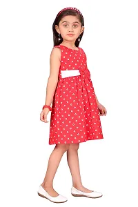 baby wish Girl Dress Baby Frock Girls Clothes Baby Girl Dress Floral Prints Kid Floral Cotton Girls Summer Toddler Clothes Girls Dress Sleeveless Summer Casual Dresses (Red Floral Polka, 4-5Y)-thumb4