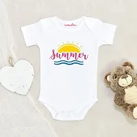 baby wish Summer gifted to Baby Bodysuits Newborn occasion Romper Half Sleeve Envelope Neck Cute Outfit Hello Summer Sky -thumb1