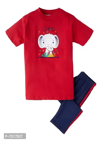 baby wish Kids Cotton Clothing Set for Boy rsquo;s and Girl rsquo;s T-Shirt Toddler Boys Short Sleeve T-Shirt and Pajama Set Trouser with Pocket-thumb0