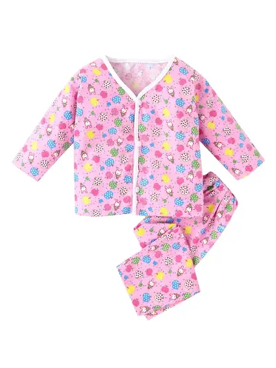 baby wish Baby Clothing Set for Winter Full Sleeve Flannel Jabalas for New Born Baby Clothes Set Tshirt Jhabla Pajama Set