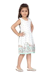 baby wish Girl Dress Knee Length Frock Floral Prints Girls Flutter Wings Sleeve Dress Girls Cotton Frock TOP (Blue Floral Frocks, 9-10Y)-thumb4