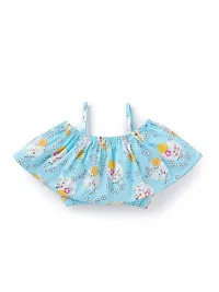 baby wish Girl's Dresses Frock for Girl's Off Shoulder Short Sleeve Outfits Floral Prints Ruffle Two Piece Crop Tops Skirt Set Fancy Toddler Clothes Girl Wear-thumb1