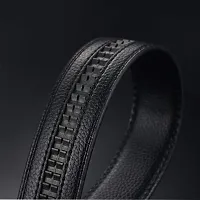 Sonrisa Fashion Mens Pu Leather Belt Automatic Men can be cut Genuine Belt For Men-thumb1