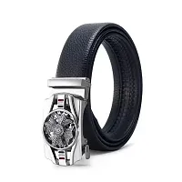 Sonrisa Fashion Mens Pu Leather Belt Automatic Men can be cut Genuine Belt For Men-thumb3