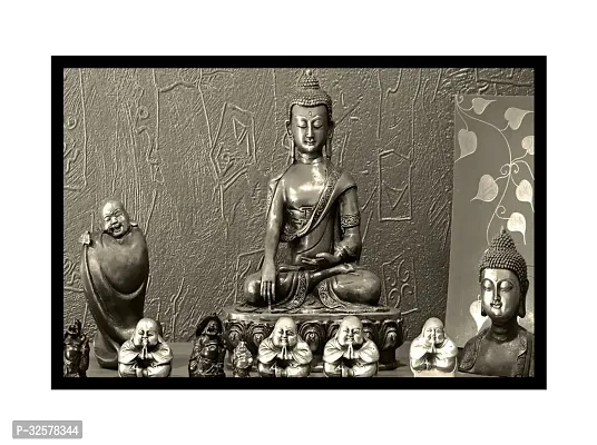 Designer Lord Buddha Religious PVC Vinyl Wall Posters-thumb0