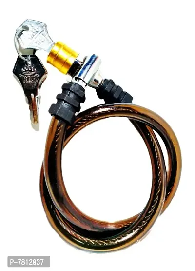 Bicycle Lock,Double Rolling,Helmet Lock,with 3 Keys,Stainless Steel-thumb0