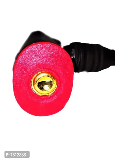 Cable Lock,Durable,Made UP of Stainless Steel,Helmet Lock,BICYCLELOCK (red)-thumb4