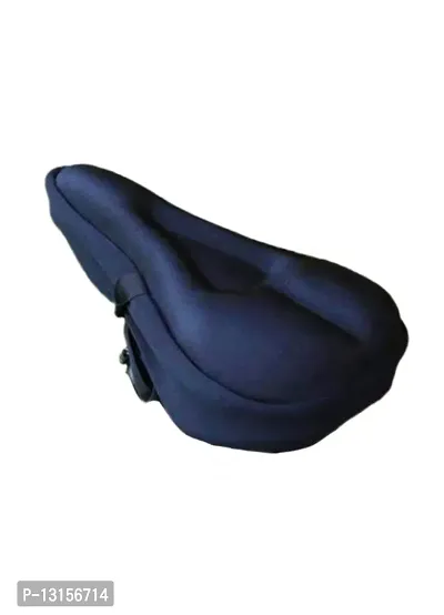 Black Saddle Cover Featuring Foam, Anti-Slip Layer, and Good Air Permeability for Ultimate Comfort-thumb0