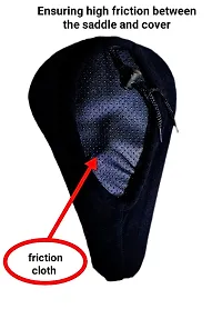Black Saddle Cover Featuring Foam, Anti-Slip Layer, and Good Air Permeability for Ultimate Comfort-thumb3