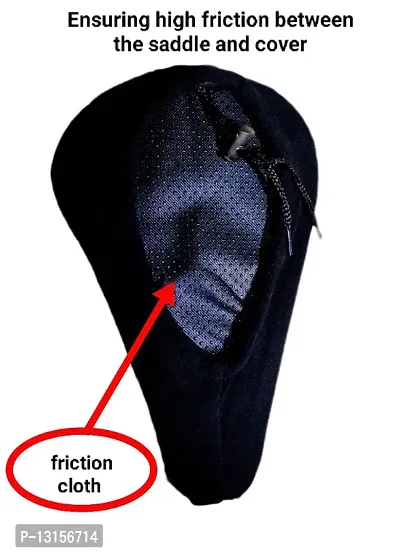 Black Saddle Cover Featuring Foam, Anti-Slip Layer, and Good Air Permeability for Ultimate Comfort-thumb4