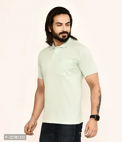 Stylish Green Cotton Blend T-Shirt For Men-thumb4