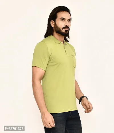 Stylish Green Cotton Blend T-Shirt For Men-thumb3