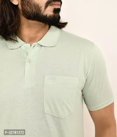 Stylish Green Cotton Blend T-Shirt For Men-thumb5