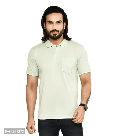 Stylish Green Cotton Blend T-Shirt For Men-thumb0