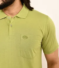 Stylish Green Cotton Blend T-Shirt For Men-thumb3