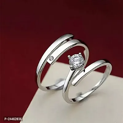 Couple Band Adjustable Combo Girls Boys Valentine Propose Engagement Ring Set For Lovers-thumb4