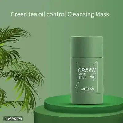 Green Tea Cleansing Mask Stick for Face | For Blackheads, Whiteheads  Oil (Pack of 2 )-thumb0