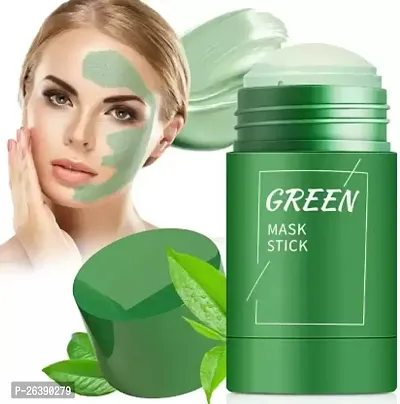 Green Tea Cleansing Mask Stick for Face | For Blackheads, Whiteheads  Oil (Pack of 2 )-thumb2