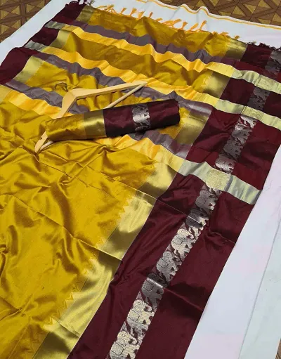 Fancy Art Silk Saree with Blouse Piece for Women