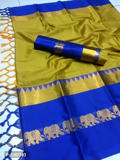 Beautiful Cotton Silk Saree with Blouse Piece