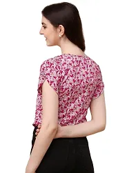 Aparejar  Casual Puff Sleeves Printed Women Top-thumb1