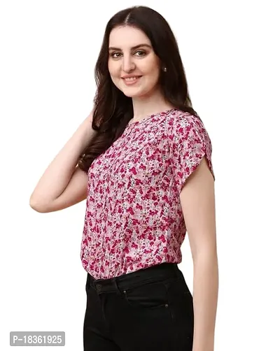 Aparejar  Casual Puff Sleeves Printed Women Top-thumb3