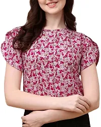 Aparejar  Casual Puff Sleeves Printed Women Top-thumb3