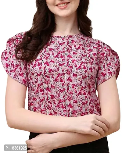 Aparejar  Casual Puff Sleeves Printed Women Top-thumb4