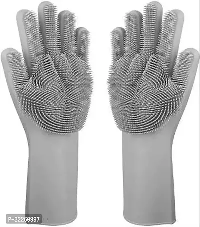 Reusable Silicon Bristle Multi Use Gloves-thumb0