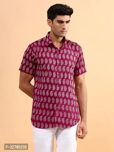 Reliable Multicoloured Cotton Printed Long Sleeves Casual Shirts For Men