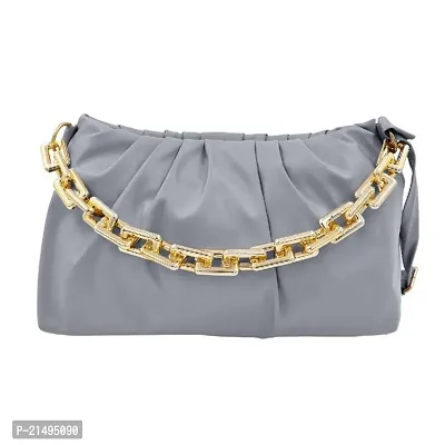 JIGAR Premium  Stylish Women Sling bags/Sling Purse. (PU-Leather) (Grey)-thumb0