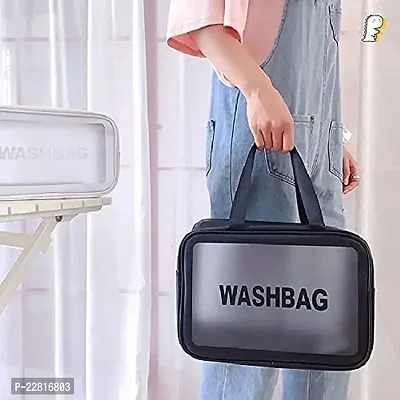 Cosmetic Organizer Bag Waterproof Makeup Pouch Zippered Travel Storage Washbag-thumb2