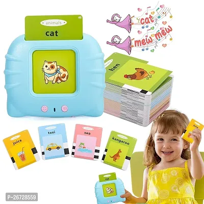 Flash Cards for Kids Talking English Words Flash Cards Preschool Electronic Reading Early Talking Flashcards Toy for Kids - 112 pcs Card