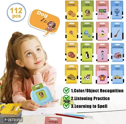 Talking Flash Cards Learning Toys, English Words Learning Machine for Kids, Reading Machine with 112 Flash Cards Spelling Gifts for Preschool, Flash Cards  Best Gifts  for Kids-thumb3