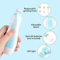 Baby Nail Trimmer Filer for New Born Electric with 6 Grinding Heads Safe for Kids Manicure Kit Nail Clippers Painless Safe Effective (multicolor)-thumb2